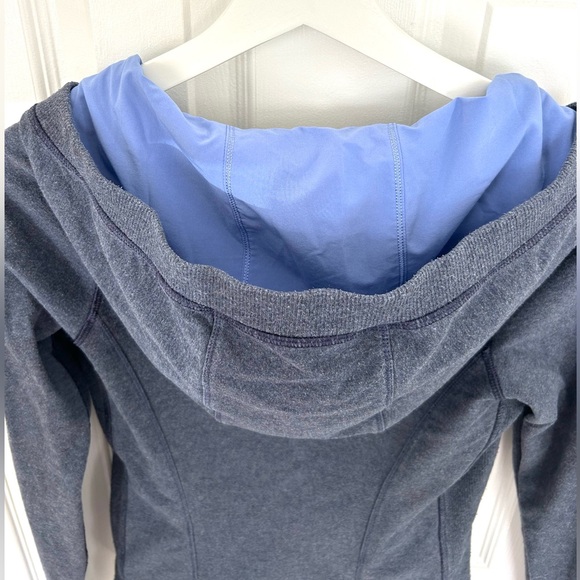 LULULEMON 1/2 Zip Hoodie Thin Running Top Sweatshirt, Heathered Blue, Size Small - Picture 15 of 16
